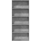 Ormarić za knjige beton sivi 80x30x189 cm konstruirano drvo | shoptok.hr