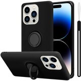 Cadorabo Ohišje združljiv z Apple v tekoči črni barvi - zaščitni pokrov iz fleksibilnega silikona TPU z obročem, (20602783) Cene