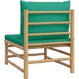  Srednja vrtna sofa od bambusa sa zelenim jastucima | shoptok.hr