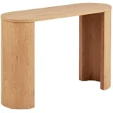 Stranska mizica v hrastovem dekorju v naravni barvi 38x114 cm Bibione –