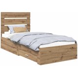 vidaXL Okvir za krevet s ladicama Umjetnički hrast 90 x 200 cm - hrast artisan 90 x 200 cm | shoptok.hr