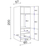 Flex-Well Omara Za Vgradno Napravo Capri, Zelena, Hrast | Shoptok.si