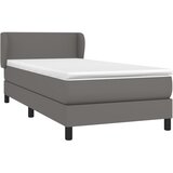  s oprugama i madracem sivi 100x200 cm od umjetne kože | shoptok.hr