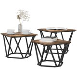  Kava Stol 3 pcs Dimljeni hrast Inženjerska drva i čelik | shoptok.hr