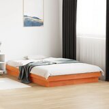  LED okvir kreveta voštano smeđi 140x200 cm od masivne borovine | shoptok.hr