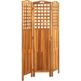 vidaXL Sobna pregrada s 3 panela 121 x 2 x 170 cm masivno drvo bagrema | shoptok.hr