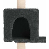  Mačje drvo s sisalnim postoljima za grebanje Tamnosiva 177,5 cm | shoptok.hr