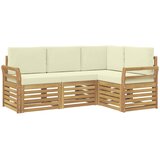  Setovi sofa 4 pcs Bijela i krem 190 x 130,5 x 73 cm Poliester | Eponuda.com