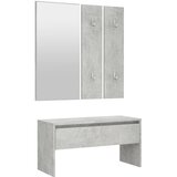  Set namještaja za hodnik siva boja betona konstruirano drvo | shoptok.hr