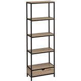 Casa Selección Črn regal v hrastovem dekorju 60x180 cm Urban – Casa Selección Cene
