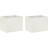  Vrtna saksija 2 kom. Bijela 40 x 30 x 30 cm Čelična vrata | shoptok.hr
