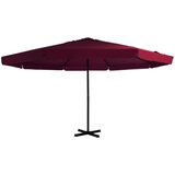 vidaXL Zunanji senčnik z aluminijastim drogom 500 cm bordo rdeč Cene