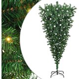 vidaXL Obrnjen umetni praznični drevesec s svetlobnimi žogicami 240 cm | Shoptok.si