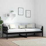  Dnevni ležaj od masivne borovine crni 80 x 200 cm | shoptok.hr