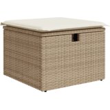 vidaXL 9-delni vrtni sofa set z blazinami Bež poli ratan | Shoptok.si