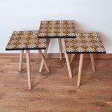 Hanah home 3Shp52 - Orange OrangeWhiteBlack Nesting Table (3 Pieces) | ePonuda.com