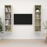  Zidni TV ormarići 2 kom boja hrasta sonome od iverice | shoptok.hr