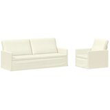  Set sofe 2 pcs Krem Kordura tekstil - Krem 1-sjedalni + 3-sjedalni (180 cm) | shoptok.hr