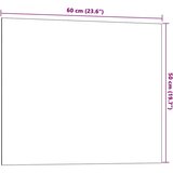 vidaXL Zidna magnetna ploča crna 60 x 50 cm od kaljenog stakla | shoptok.hr
