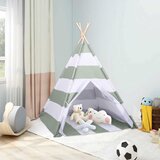 Šator za djecu Prugasti Siva i bijela 120 x 120 x 150 cm | shoptok.hr