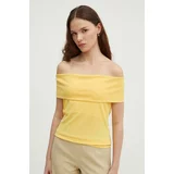 Polo Ralph Lauren Majica ženska, rumena barva