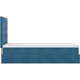 vidaXL Otomanski posteljni okvir z vzmetnicami moder 90x190cm žamet, (21608560) | Shoptok.si