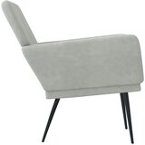  Fotelja svjetlosiva 62 x 79 x 79 cm baršunasta | shoptok.hr