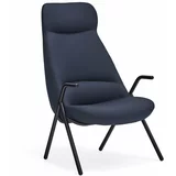 Teulat tamnoplava fotelja Dins, visina 114 cm