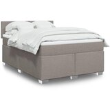 vidaXL Box spring postelja z vzmetnico taupe 160x200 cm blago Cene