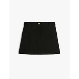 Koton Cargo Mini Short Skirt High Waist Relaxed Fit