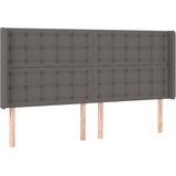  LED uzglavlje sivo 163x16x118/128 cm od umjetne kože | shoptok.hr