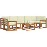  Set vanjskih sofa 8 kom. Prirodna i krem | shoptok.hr
