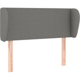  Uzglavlje s ušima tamnosivo 93x23x78/88 cm od tkanine | shoptok.hr