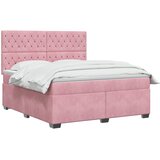  Boxspring krevet s madracem Ružičasta 140 x 200 cm Baršun | shoptok.hr
