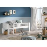 Vipack Bela dvignjena otroška postelja iz masivnega bora z letvenim dnom 90x200 cm Scott – | Shoptok.si
