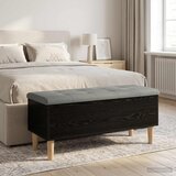  Klupa za odlaganje s jastučićem Crni hrast 102 x 42 x 46 cm | shoptok.hr