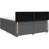  Boxspring krevet s madracem Tamnosiva 200 x 200 cm Tkanina | shoptok.hr