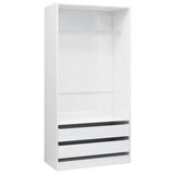 Sijaj ormar visoki sjaj bijeli 100 x 50 x 200 cm konstruirano drvo | shoptok.hr