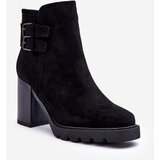 FJ1 Suede Heeled Boots Black Makeline | shoptok.hr