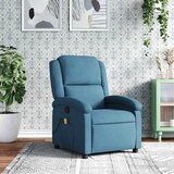 vidaXL masažni naslanjač moder žamet | Shoptok.si