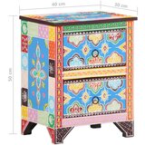  Ručno obojeni noćni ormarić 40 x 30 x 50 cm masivno drvo manga | shoptok.hr