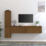TV ormarići 4 kom smeđa boja meda od masivne borovine | shoptok.hr