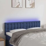  LED posteljno vzglavje modro 144x5x78/88 cm blago, (20933984) Cene