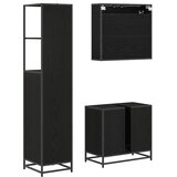  Set namještaja za kupaonicu 3 kom. Crni hrast Konstruirano drvo | shoptok.hr