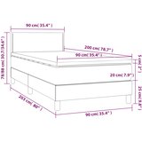 Box spring krevet s madracem crni 90x200 cm baršunasti | shoptok.hr