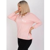 Fashion Hunters Light pink asymmetric plus size Marianna blouse Cene