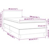 Okvir kreveta s oprugama i madrac krem 80x200 cm od tkanine | shoptok.hr