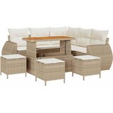  Sjedeća garnitura za vrt 9 kom. 8-Broj sjedala Bež i krema 110 x 55 x 71 cm | Shoptok.si