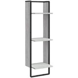  Zidna polica s 3 razine sivog 30x25x100 cm drvena | shoptok.hr