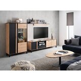 Mömax Vitrina Hayato, Črna, Barva Hrasta | Shoptok.si